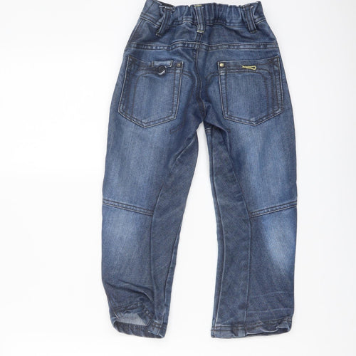 George Boys Blue Cotton Straight Jeans Size 4-5 Years Regular Button
