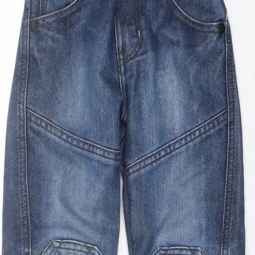 George Boys Blue Cotton Straight Jeans Size 4-5 Years Regular Button