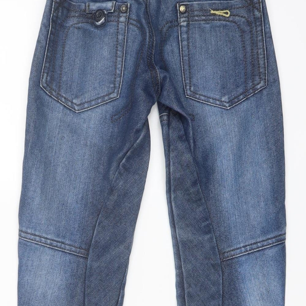 George Boys Blue Cotton Straight Jeans Size 4-5 Years Regular Button