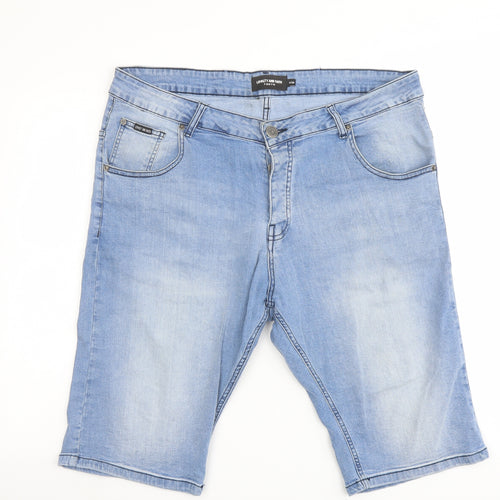 Loyalty & Faith Mens Blue Cotton Bermuda Shorts Size 38 in L12 in Regular Button
