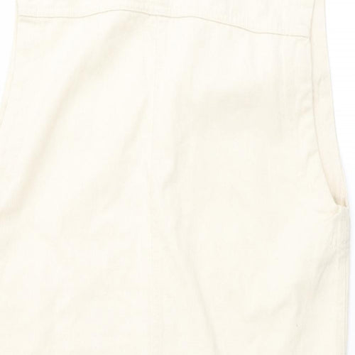 H&M Womens Beige Jacket Waistcoat Size S Button