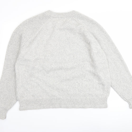 Marks and Spencer Womens Grey Round Neck Polyester Pullover Jumper Size XL