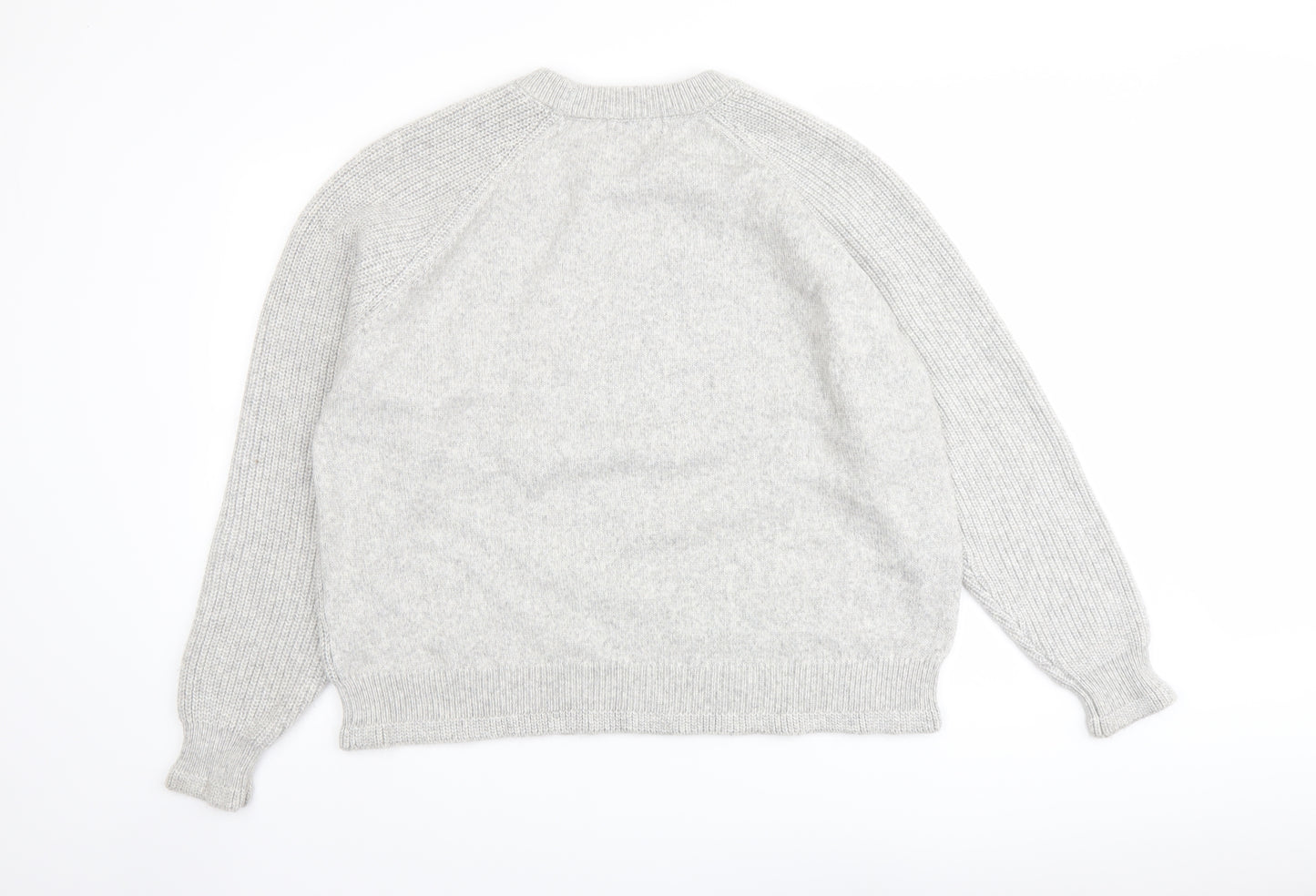 Marks and Spencer Womens Grey Round Neck Polyester Pullover Jumper Size XL