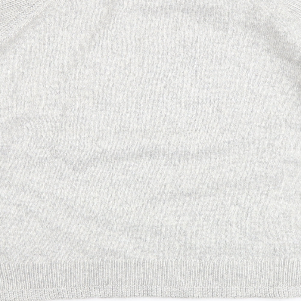 Marks and Spencer Womens Grey Round Neck Polyester Pullover Jumper Size XL