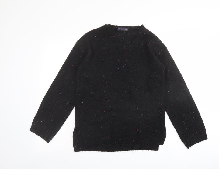 Marks and Spencer Womens Black Round Neck Acrylic Pullover Jumper Size XS