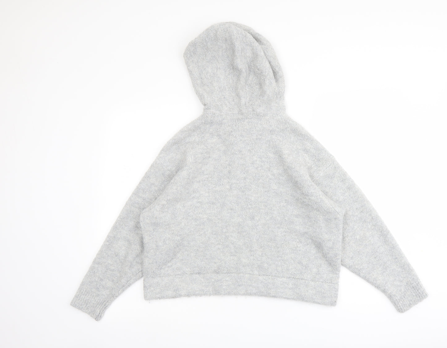 Marks and Spencer Womens Grey Round Neck Acrylic Pullover Jumper Size M