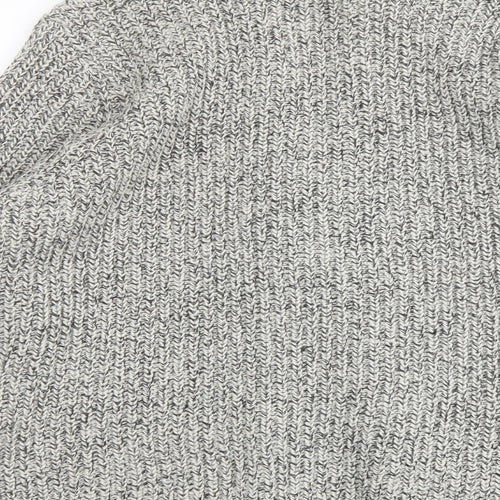 Marks and Spencer Womens Grey V-Neck Acrylic Cardigan Jumper Size 18