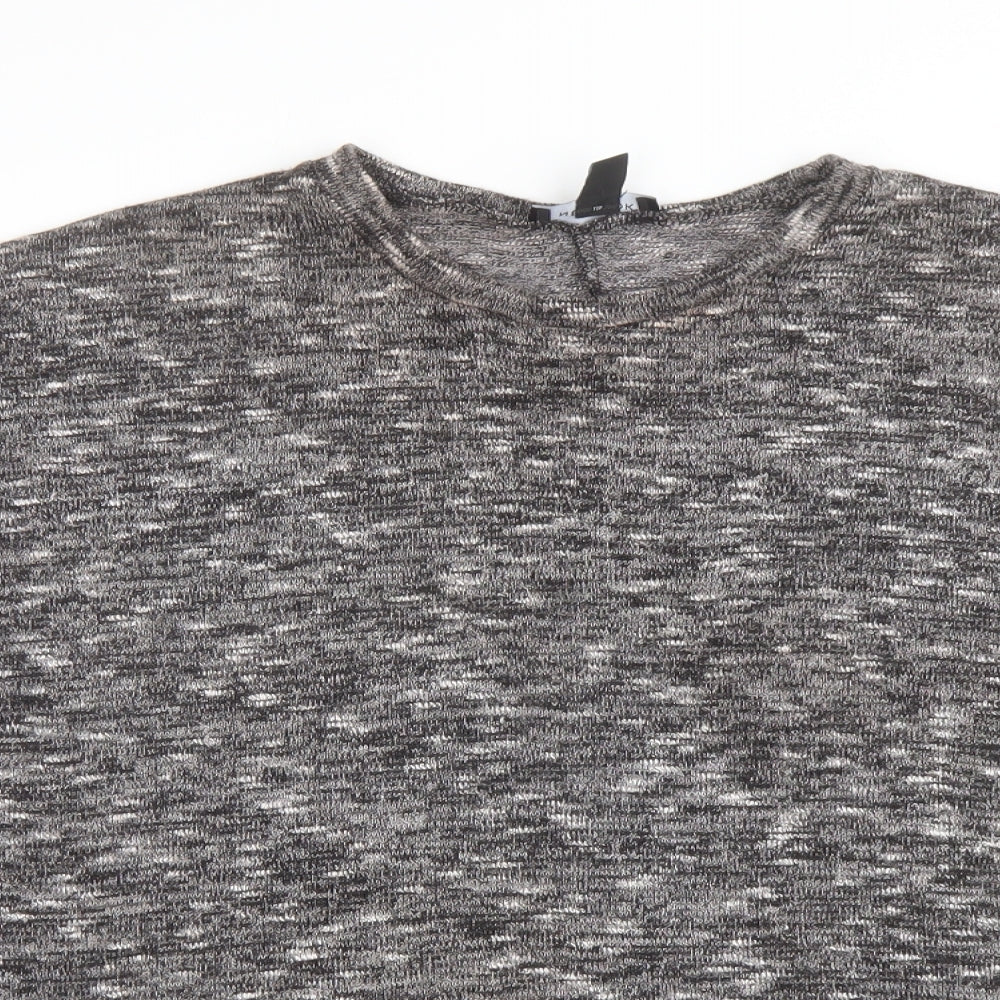 New Look Womens Grey Round Neck Polyester Pullover Jumper Size S