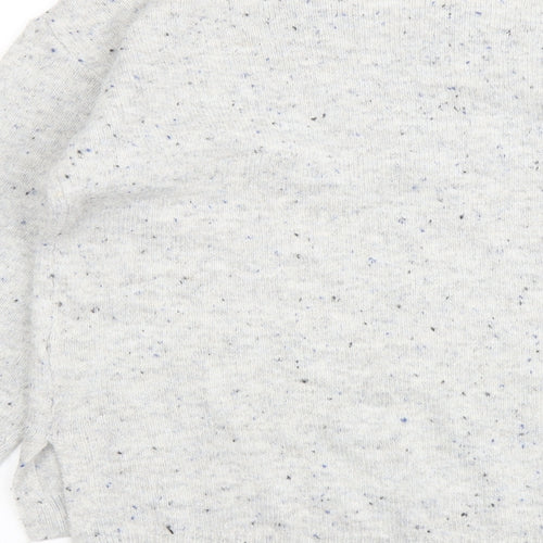 Marks and Spencer Womens Grey V-Neck Acrylic Pullover Jumper Size XS