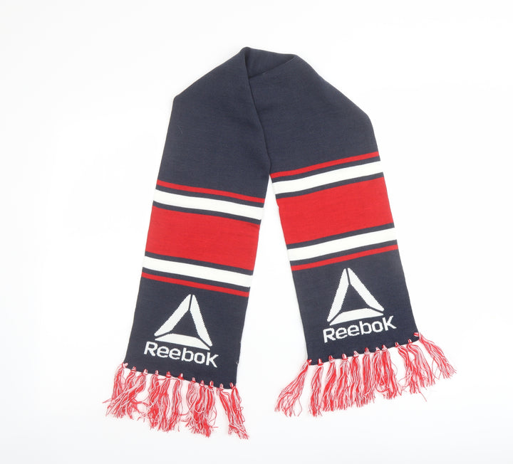 Reebok Mens Blue Striped Acrylic Scarf One Size