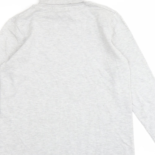M&Co Womens Grey Roll Neck Viscose Pullover Jumper Size 10