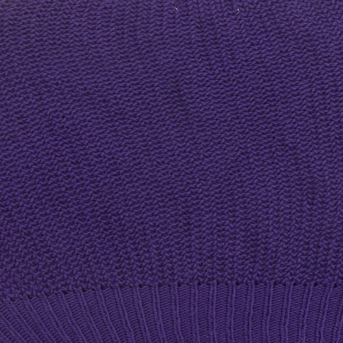 Isabella D. Womens Purple Boat Neck Acrylic Pullover Jumper Size S