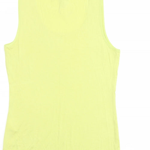 Oasis Womens Green Viscose Basic Tank Size M Scoop Neck
