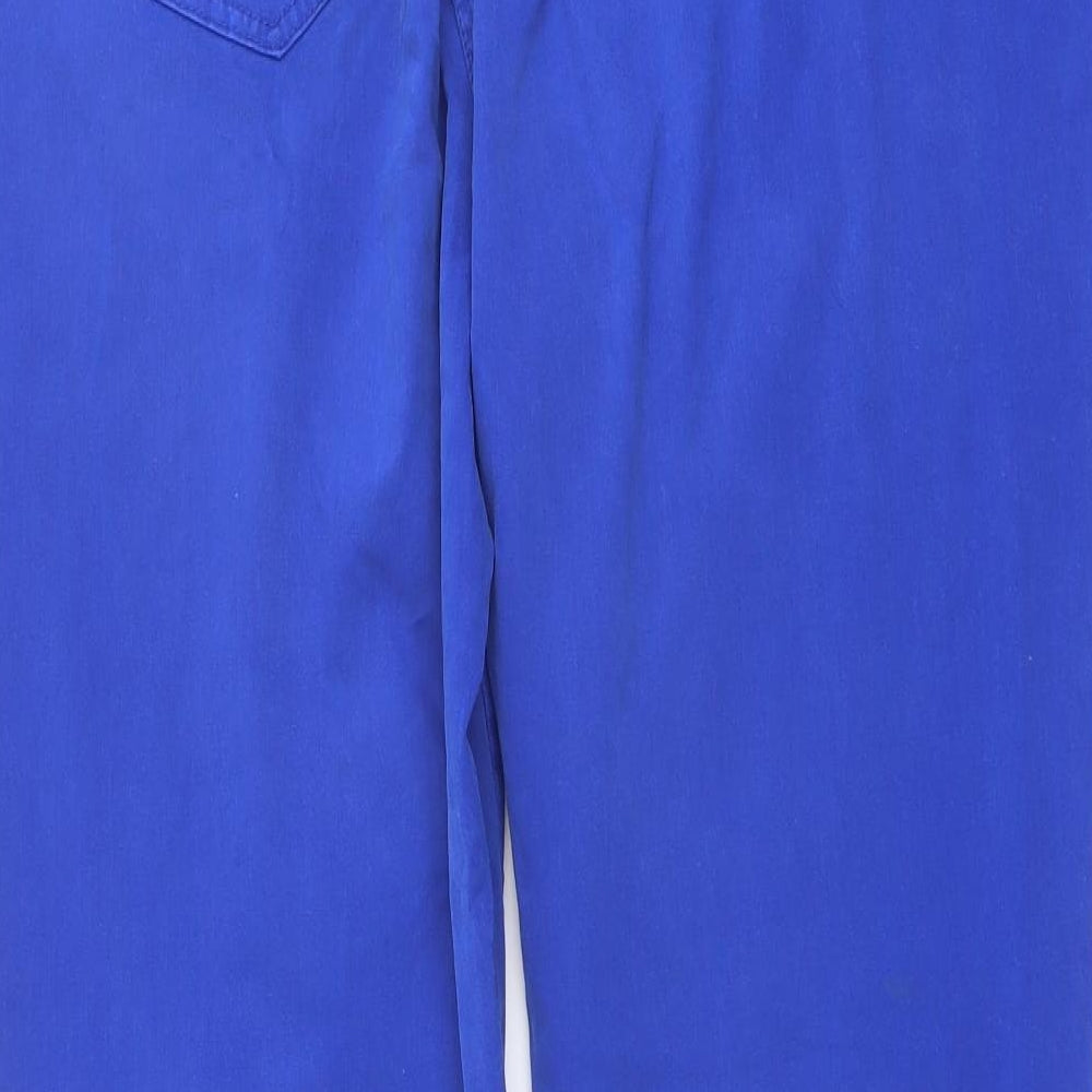 Long Tall Sally Womens Blue Cotton Straight Jeans Size 24 L34 in Regular Button