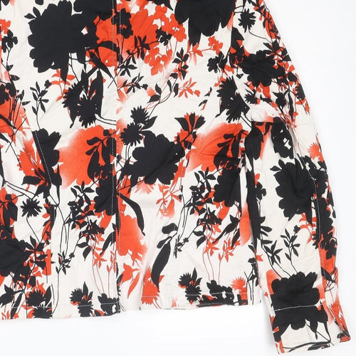 Steilmann Womens Multicoloured Floral Jacket Blazer Size 14 Button