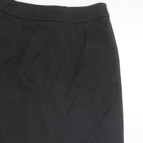 Warehouse Womens Grey Polyester A-Line Skirt Size 10 Zip