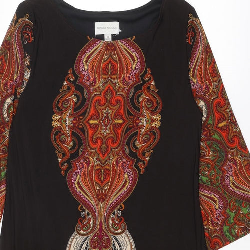 Ronni Nicole Womens Multicoloured Geometric Polyester A-Line Size 18 Round Neck Pullover