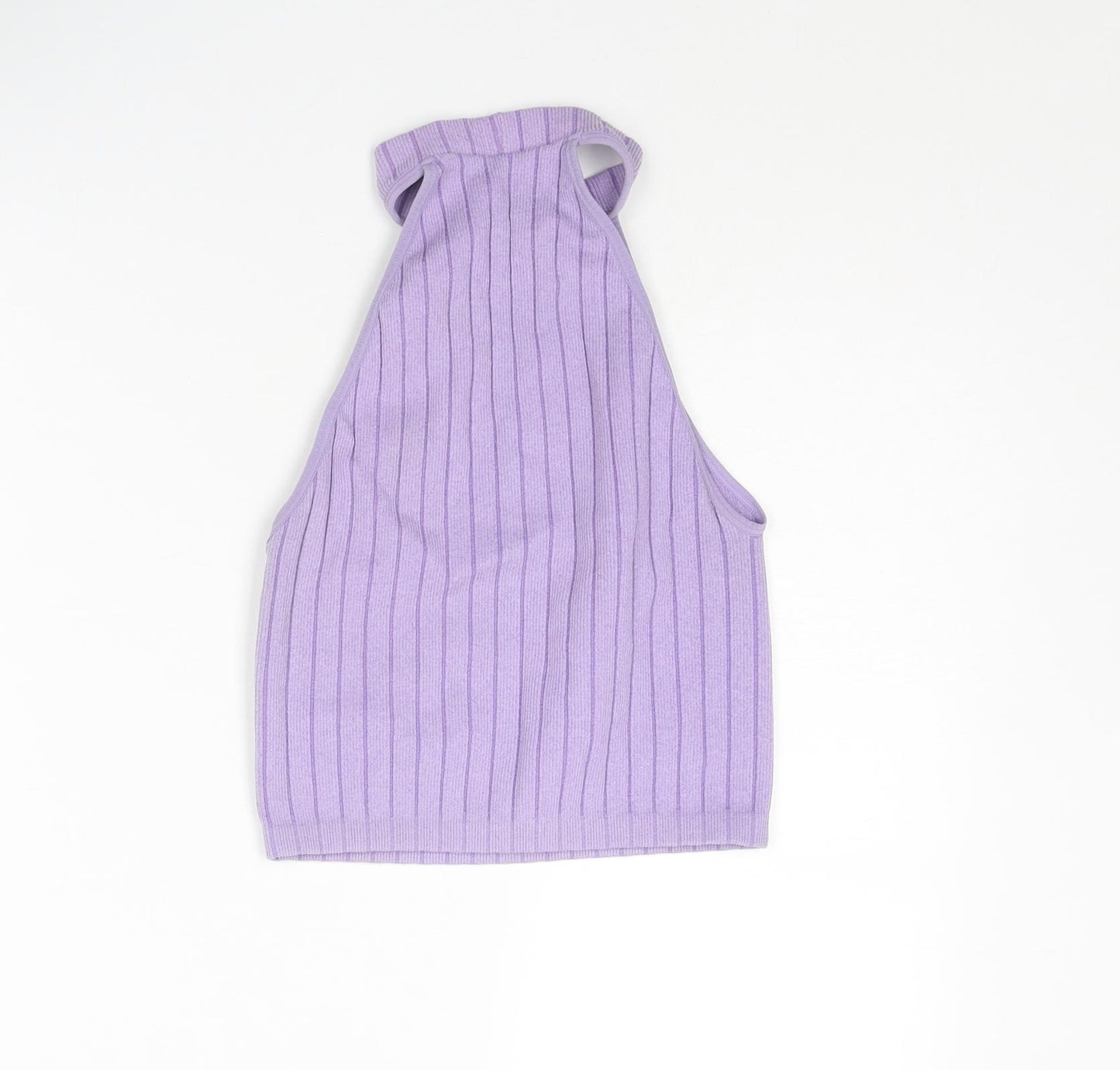 Zara Womens Purple Polyester Basic Tank Size XS Halter