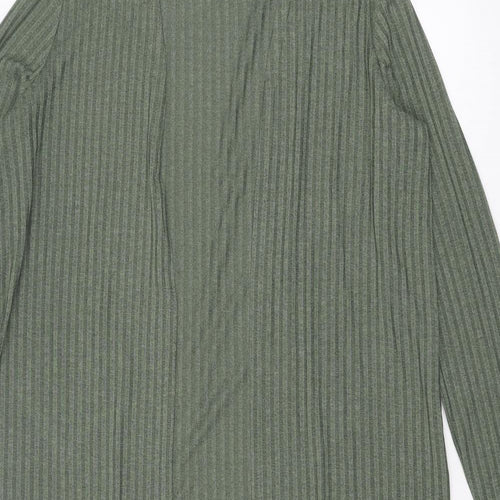New Look Womens Green V-Neck Polyester Cardigan Jumper Size 16