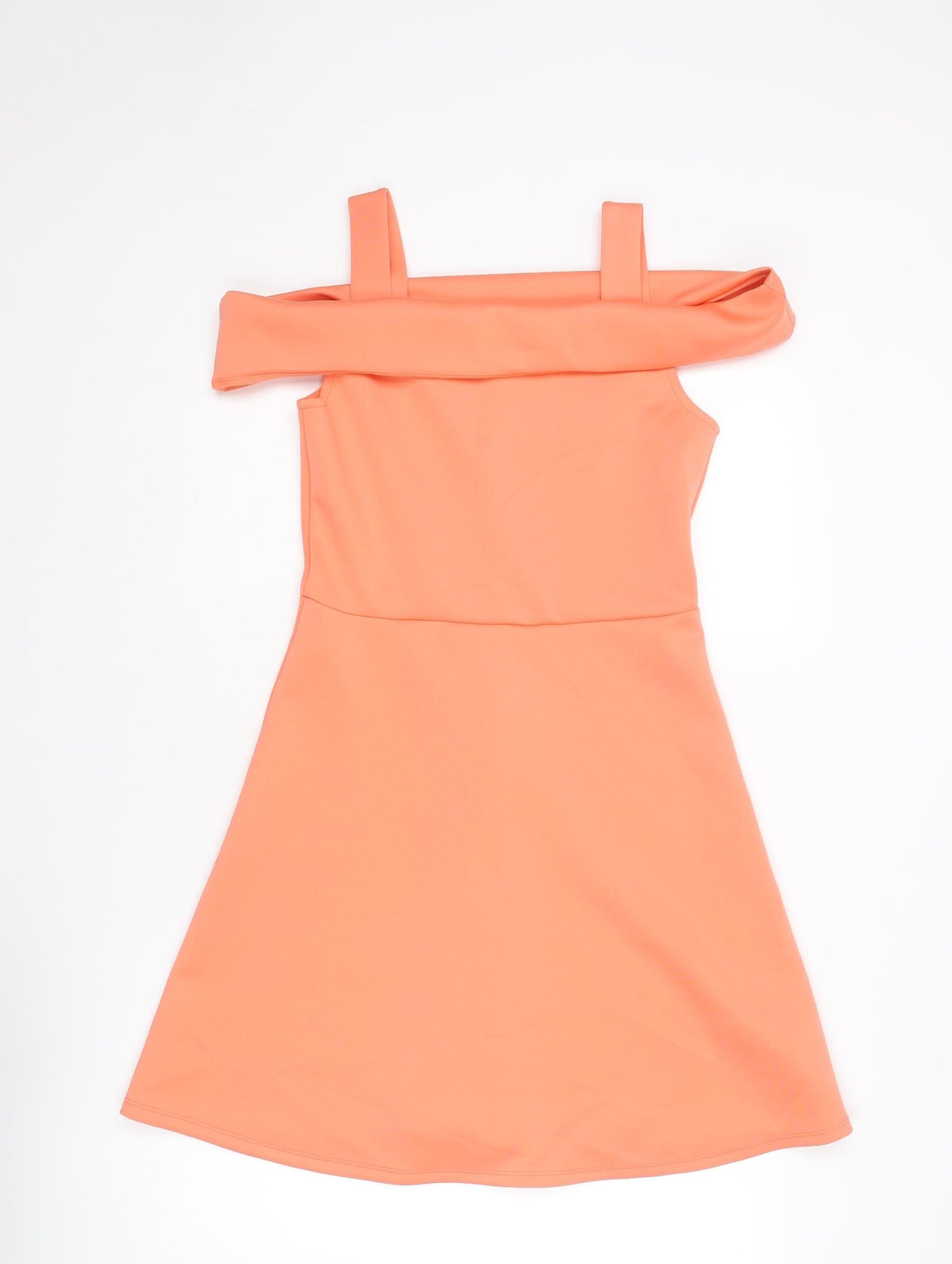 Lipsy Girls Orange Polyester A-Line Size 13-14 Years Round Neck Pullover