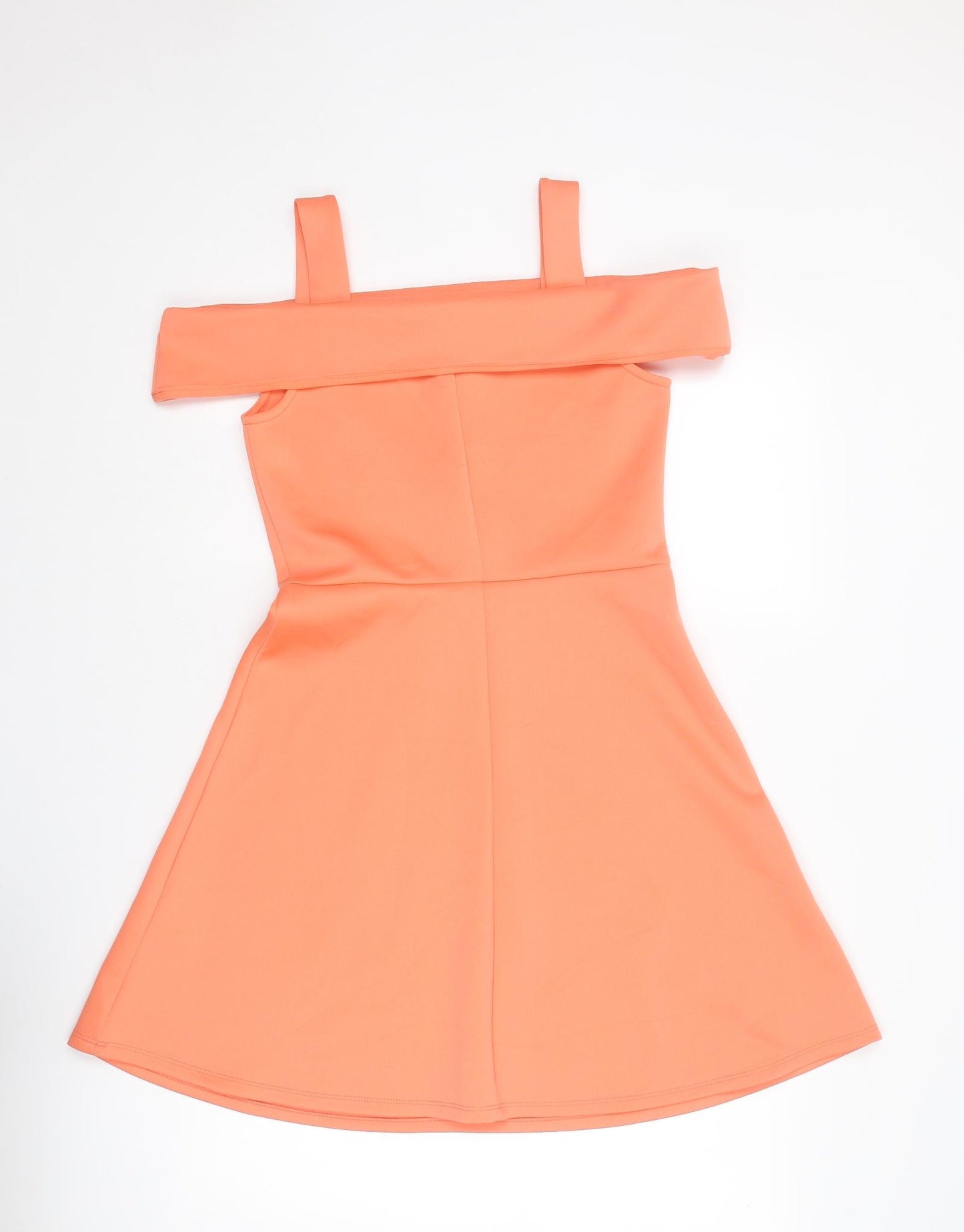 Lipsy Girls Orange Polyester A-Line Size 13-14 Years Round Neck Pullover