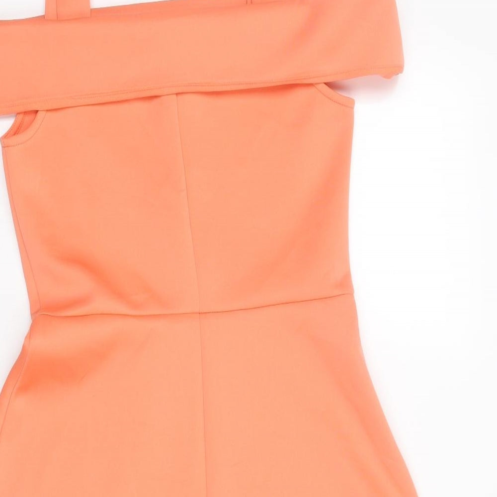 Lipsy Girls Orange Polyester A-Line Size 13-14 Years Round Neck Pullover