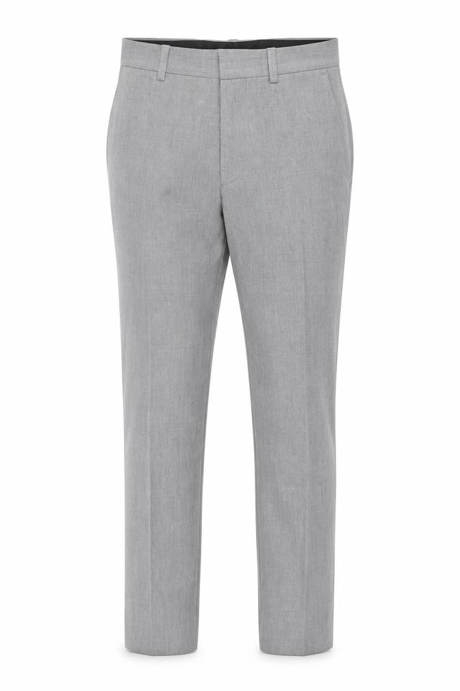 ASOS Mens Grey Polyester Chino Trousers Size 30 in L26 in Regular Zip