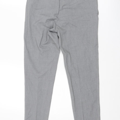 ASOS Mens Grey Polyester Chino Trousers Size 30 in L26 in Regular Zip
