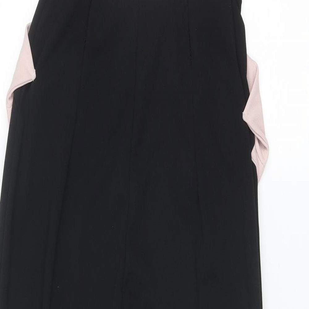 Boohoo Womens Black Polyester Jumpsuit One-Piece Size M L27 in Pullover