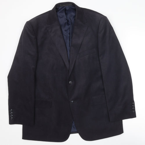 Marks and Spencer Mens Blue Polyester Jacket Suit Jacket Size 42 Regular