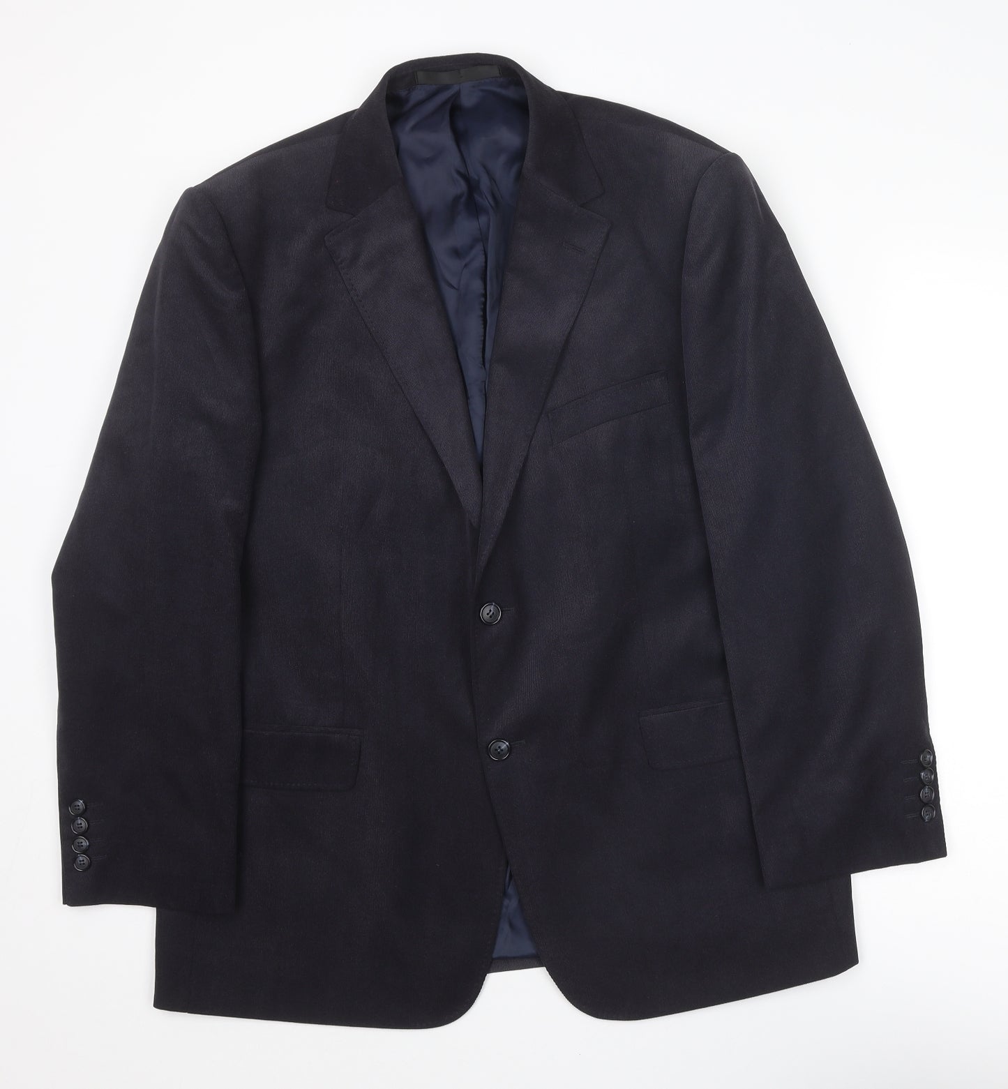 Marks and Spencer Mens Blue Polyester Jacket Suit Jacket Size 42 Regular