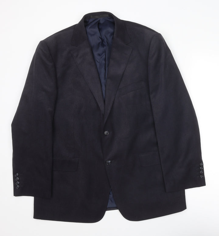 Marks and Spencer Mens Blue Polyester Jacket Suit Jacket Size 42 Regular