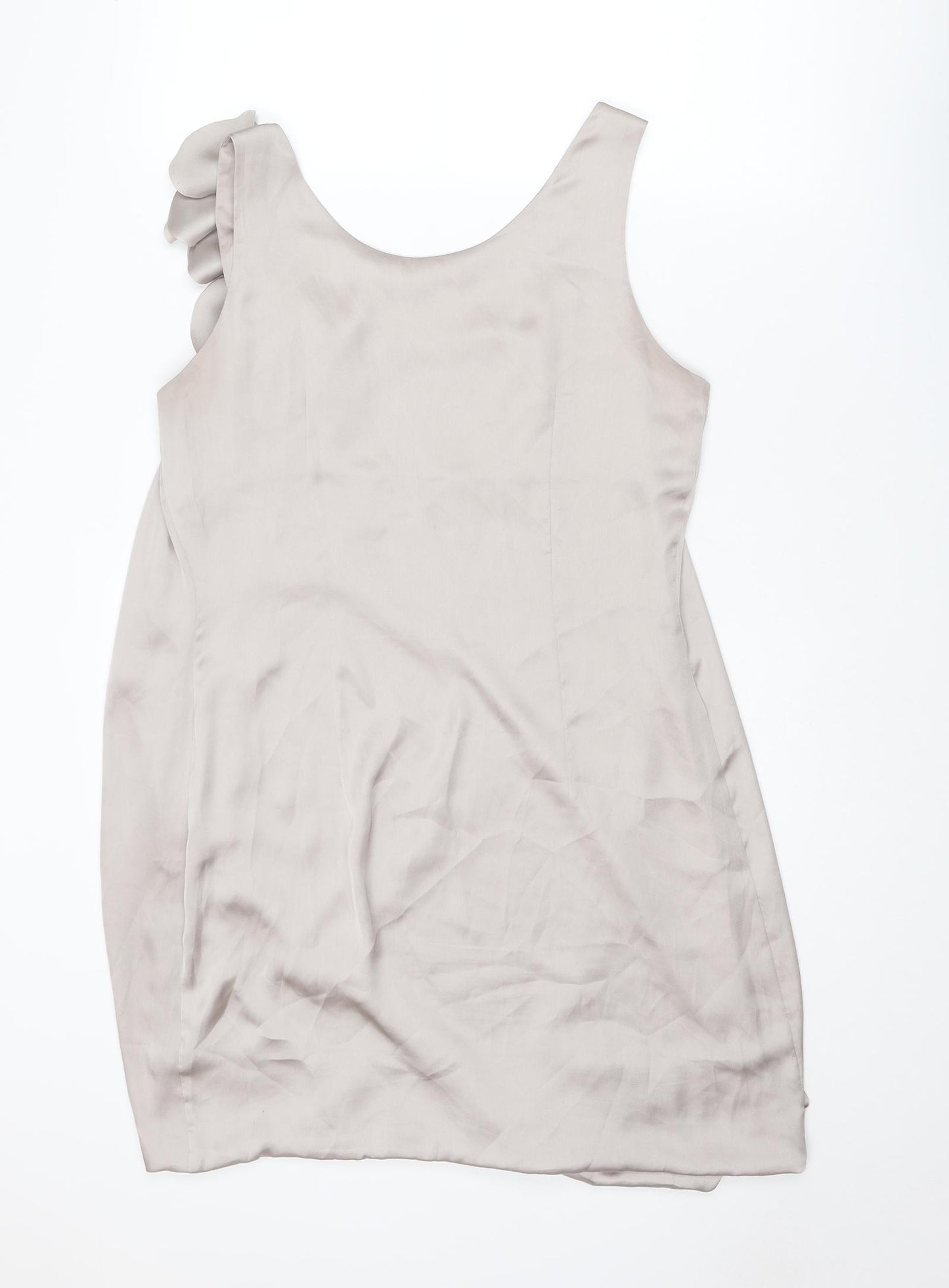 H&M Womens Grey Polyester Mini Size 12 Round Neck Pullover