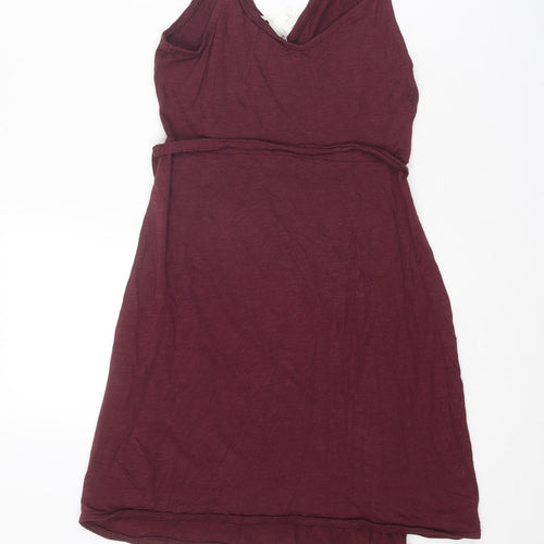 H&M Womens Purple Polyester Wrap Dress Size XS V-Neck Pullover