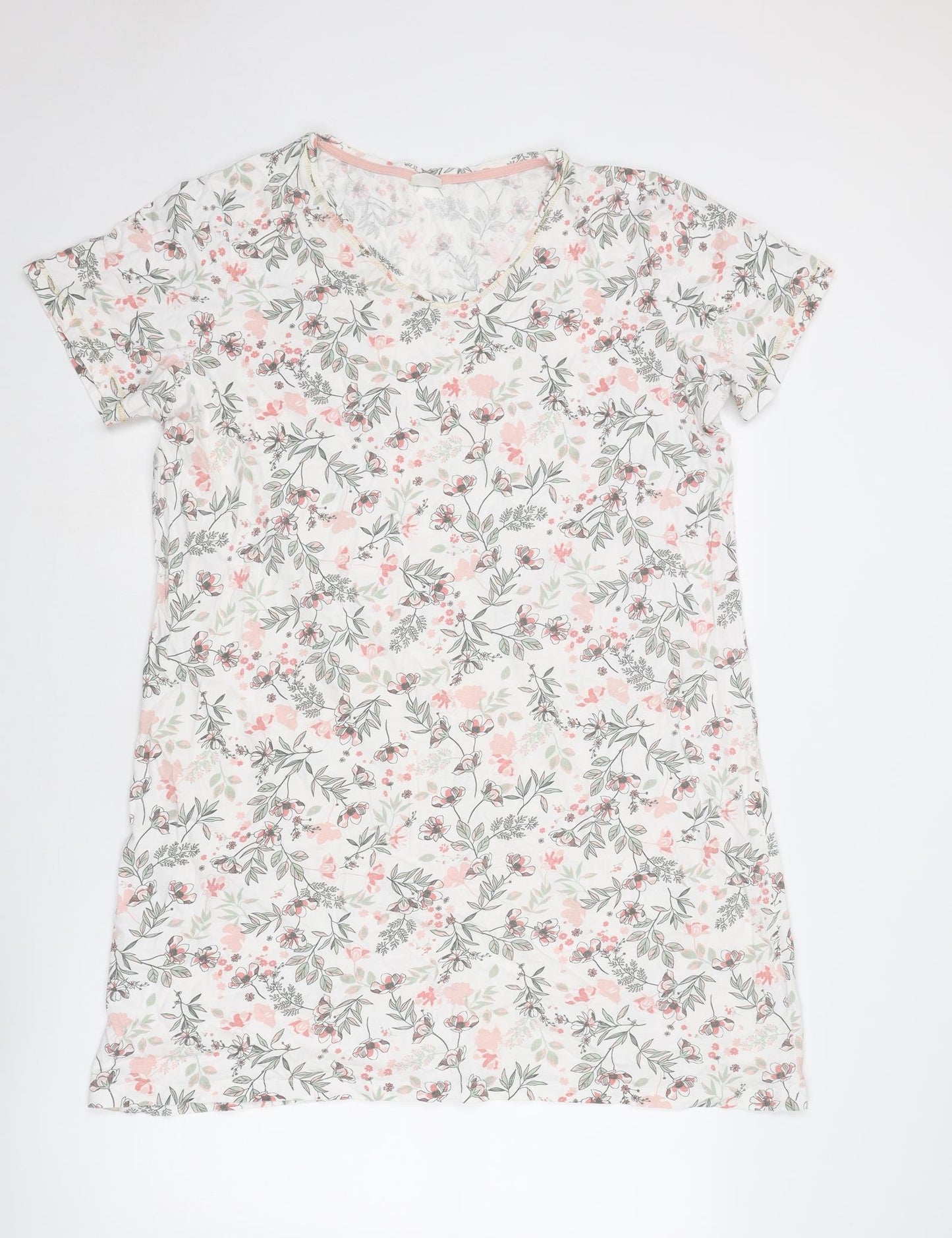 Damart Womens Multicoloured Floral Cotton Top Dress Size L Pullover
