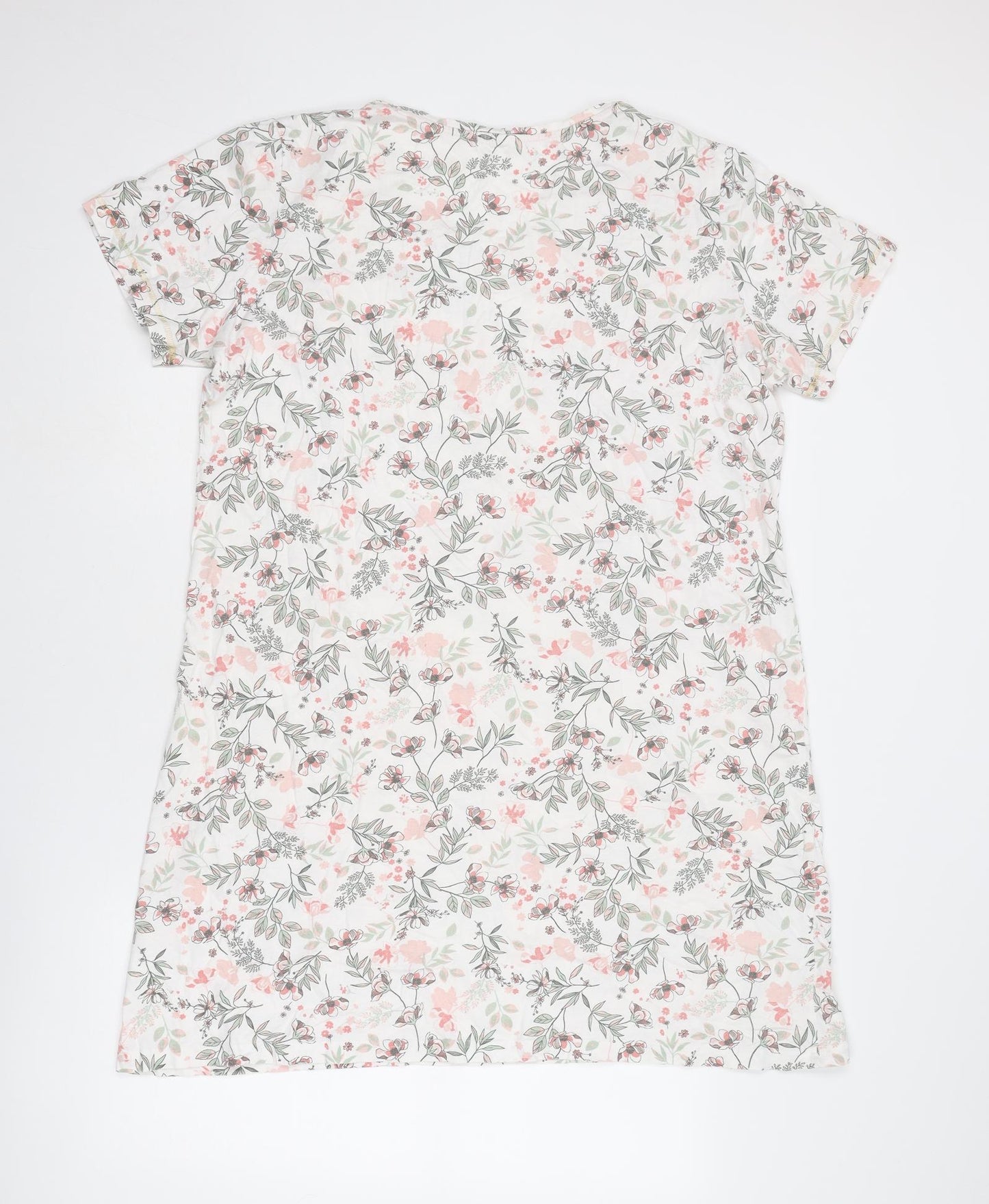 Damart Womens Multicoloured Floral Cotton Top Dress Size L Pullover