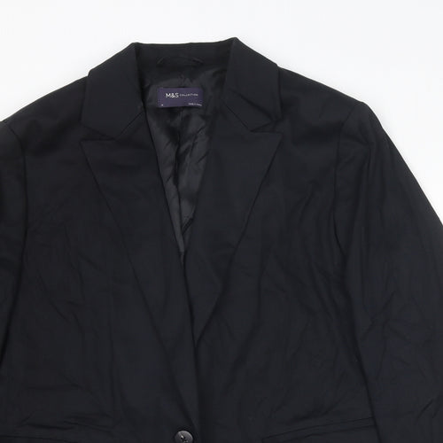 Marks and Spencer Womens Black Lyocell Jacket Suit Jacket Size 14