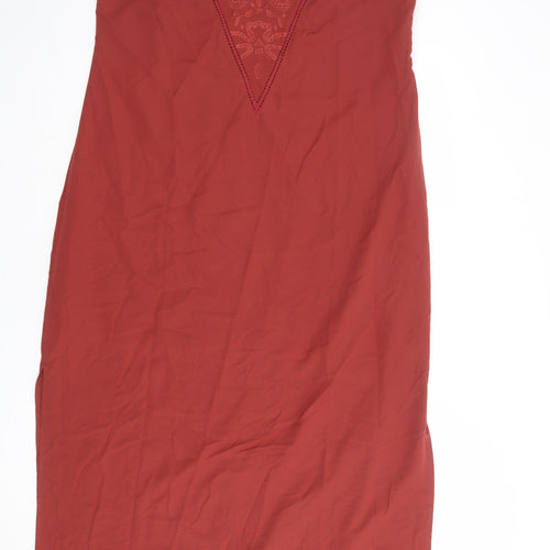 Limited Edition Womens Red Polyester Slip Dress Size 16 Round Neck Zip
