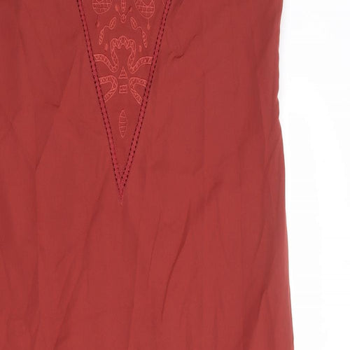 Limited Edition Womens Red Polyester Slip Dress Size 16 Round Neck Zip