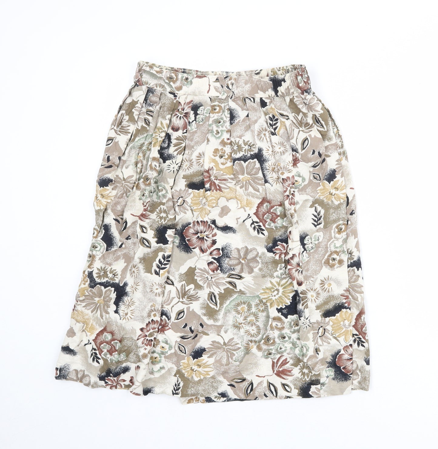 Your Sixth Sense Womens Multicoloured Floral Polyester A-Line Skirt Size 12