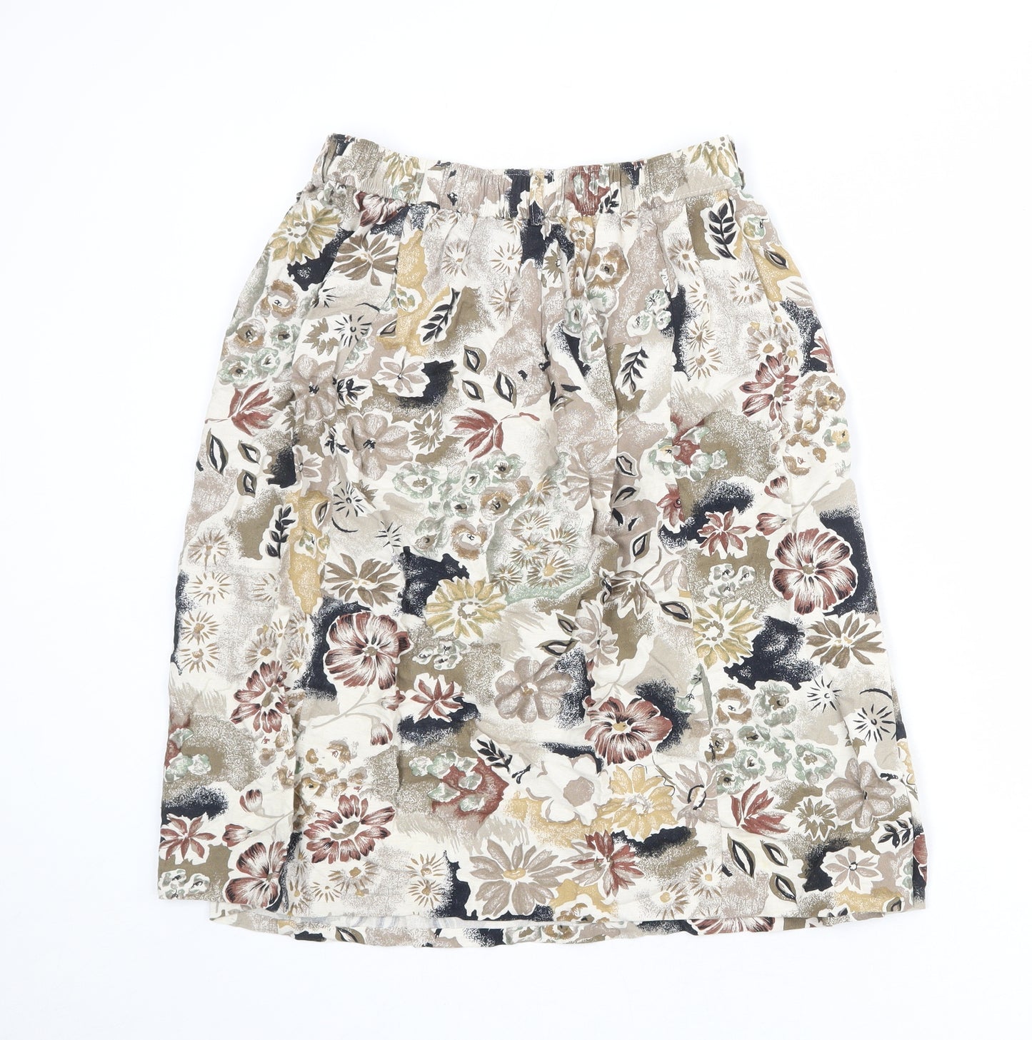 Your Sixth Sense Womens Multicoloured Floral Polyester A-Line Skirt Size 12