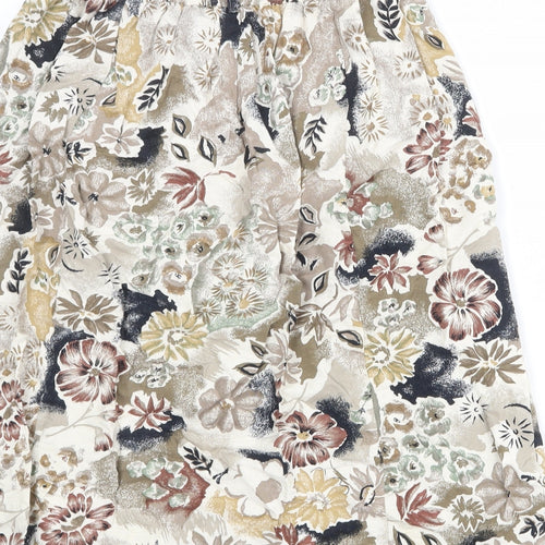 Your Sixth Sense Womens Multicoloured Floral Polyester A-Line Skirt Size 12