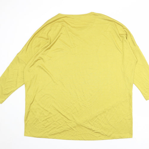 Marble Womens Green Viscose Basic Blouse Size L Round Neck