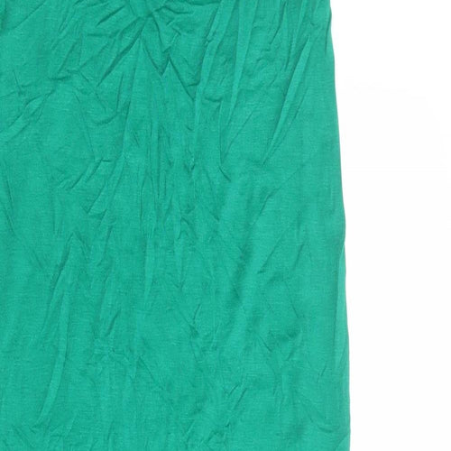 Boohoo Womens Green Viscose Maxi Skirt Size 6