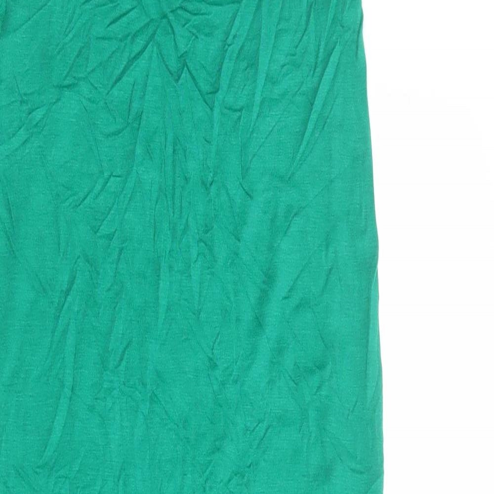 Boohoo Womens Green Viscose Maxi Skirt Size 6