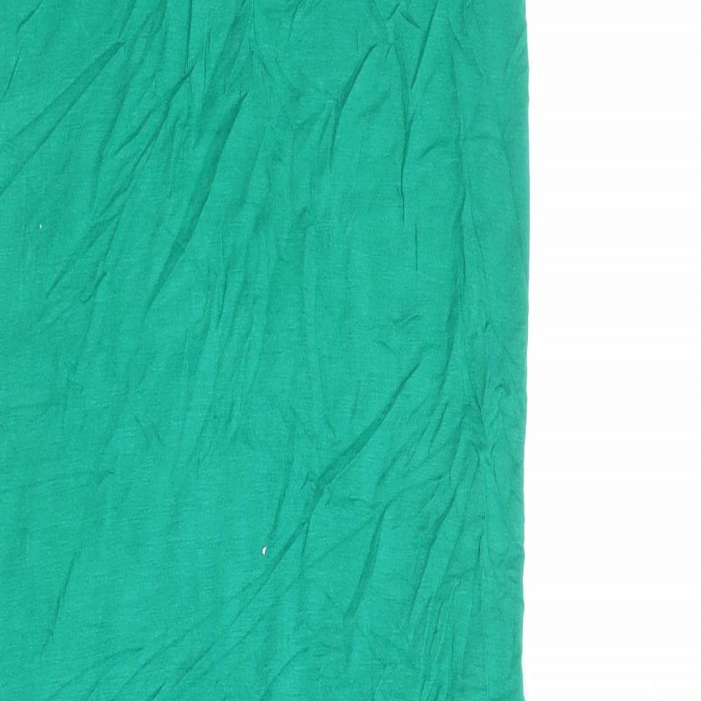 Boohoo Womens Green Viscose Maxi Skirt Size 6