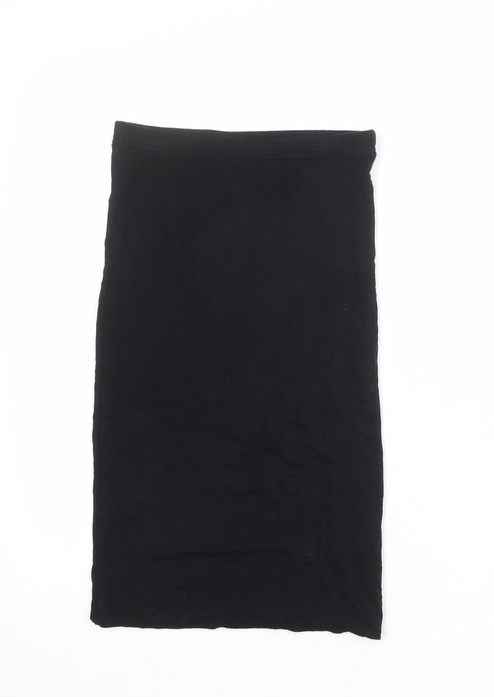 Topshop Womens Black Viscose Bandage Skirt Size 6
