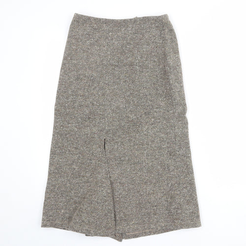 Yellow Hammer Womens Beige Wool A-Line Skirt Size 28 in Zip
