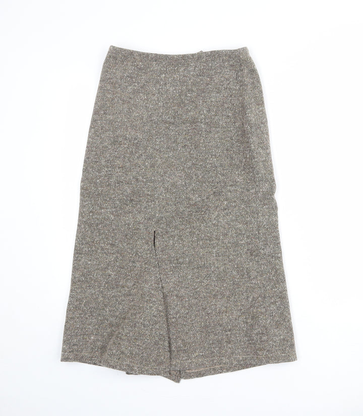 Yellow Hammer Womens Beige Wool A-Line Skirt Size 28 in Zip