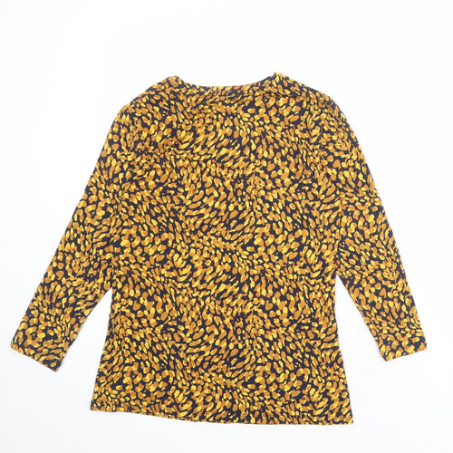 Warehouse Womens Multicoloured Geometric Polyester Basic Blouse Size 10 Round Neck